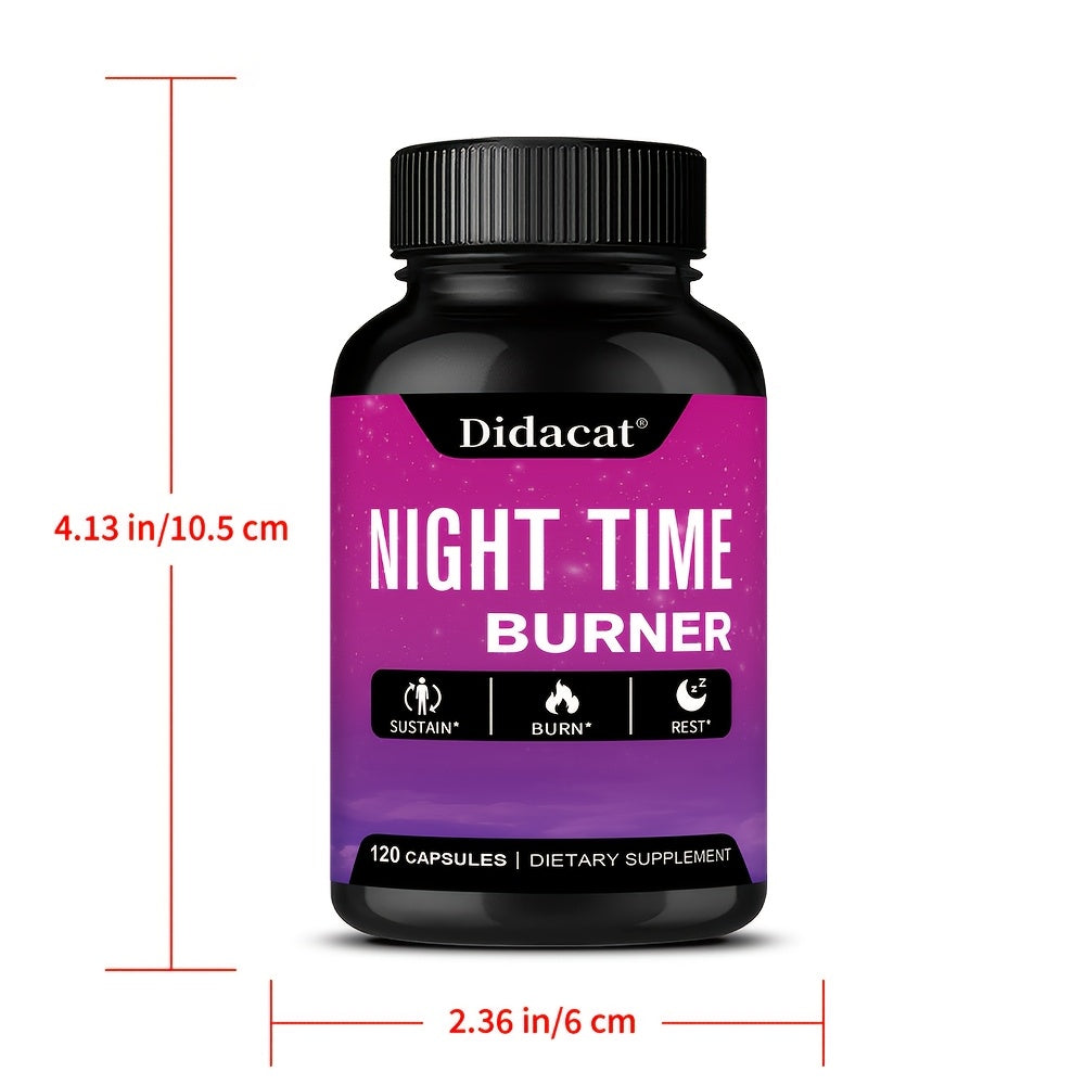 [120 Night Time Burner] 120 Night Time Burner Supplements | With Green Coffee Bean Extract - Capsules