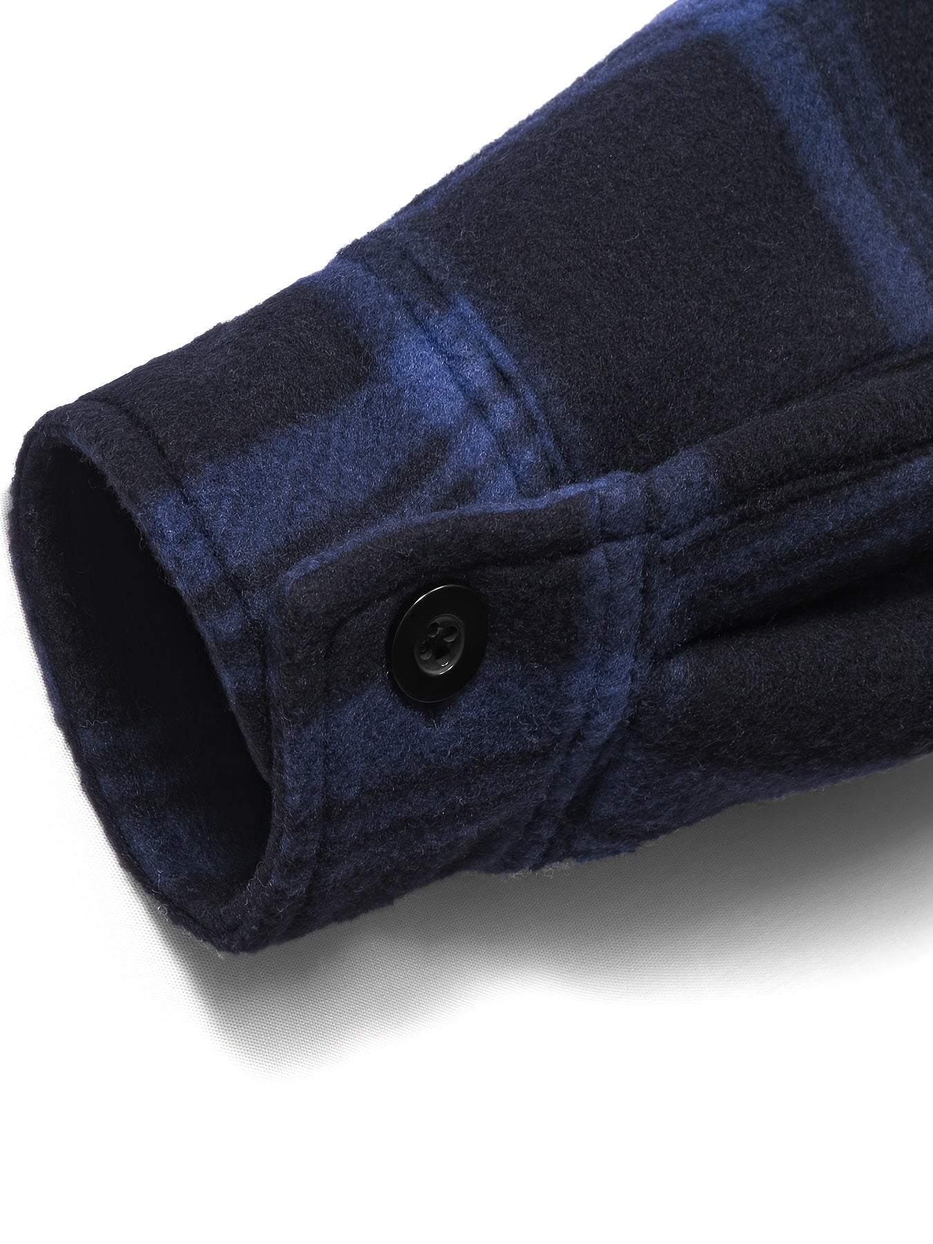 Men's Jacket, Heavyweight Hooded Sweater, Full Zip Thick Snow Mountain Lined Flannel Plaid Shirt with Pockets, Casual Style, Perfect for Autumn and Winter, Regular Fit, Hooded Collar, Plaid Pattern