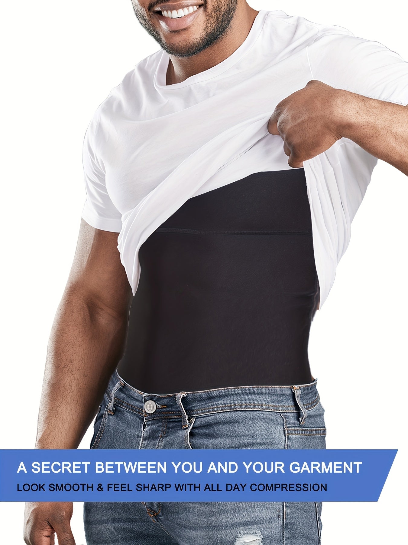 Men'S Compression Shirt For Body Shaper Tummy Control Shapewear Vest Tight Underwear Tank Top