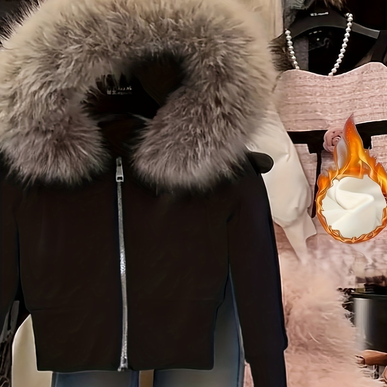 Girls' 2025 New Arrival Plush Lined Hooded Winter Jacket - Allover Coat with Pockets, Warm Outerwear for 8-15 Years, Machine Washable Cold Weather Clothing Suitable for 8-15 Years