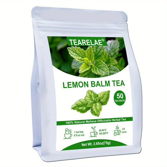 TEARELAE - Lemon Balm Tea - Caffeine-free Tea - Natural Dried Lemon Balm Leaf Tea Bags - 2.65 oz