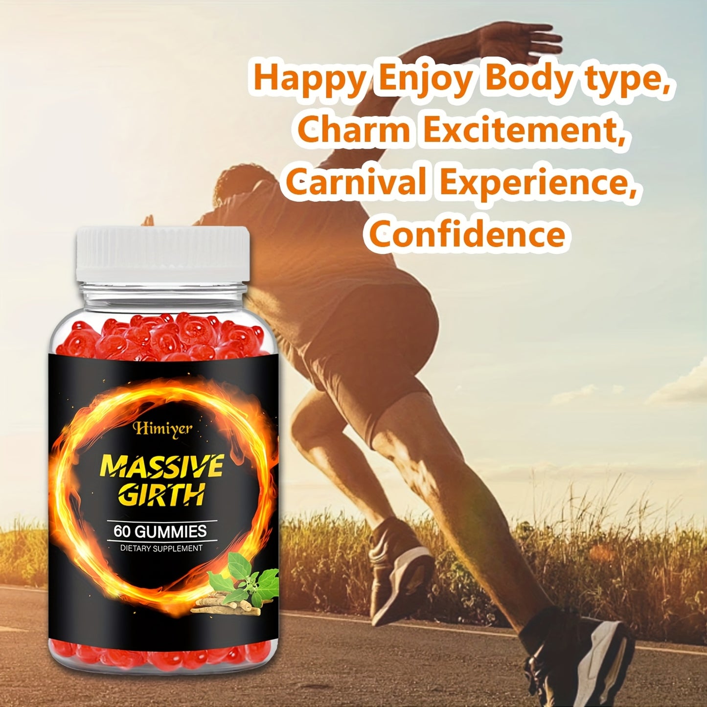 [Natural MASSIVE GIRTH] 60 MASSIVE GIRTH Gummies | Rich In Natural Ingredients, Maca Root, Ashwagandha, Monkey Tail Grass, Saw Palmetto And Multiple Minerals