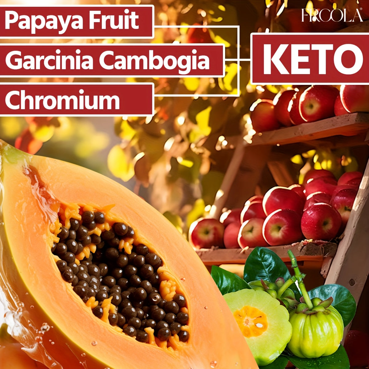Daytime Burner KETO + ACV Gummies - Papaya, Garcinia Cambogia & Vitamins- Daytime Energy Cycle, Support Weight Health, Gut And Digestive Health