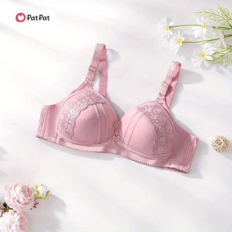 Patpat Women's 4-Pack Lace Wireless Bra - Sexy & Comfortable Soft Seamless Underwear for Casual Attire, Breathable & Affordable, Sizes S-XXL