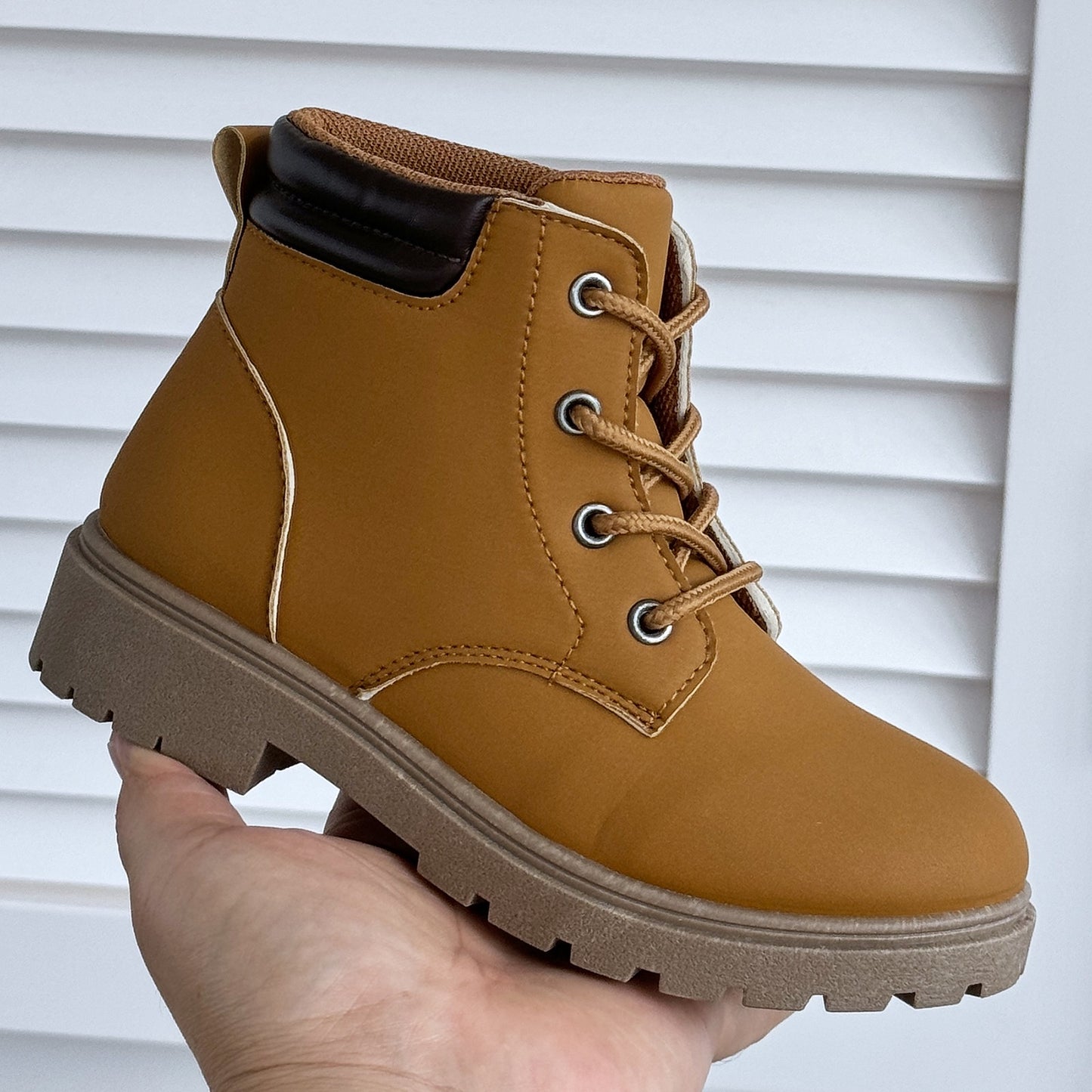 DACLAY Unisex All-Season Hiking Boots - Slip-Resistant Rubber Sole, Round Toe, Zipper Closure, Durable Synthetic Upper & Lining, Comfortable Fabric Lining, All-season Outdoor Boots For Boys & Girls, Hiking Boots, Versatile Fo