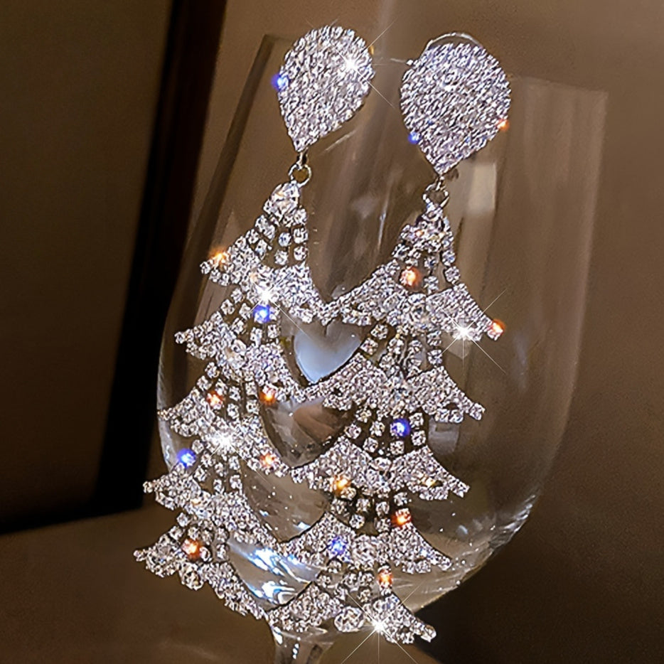 1 Pair of New Fashionable And Perfect Bohemian Style Long Geometric Cube Dangling Copper Earrings for Women Daily Wear Holiday Party, Casual Party, Birthday Gift Jewelry