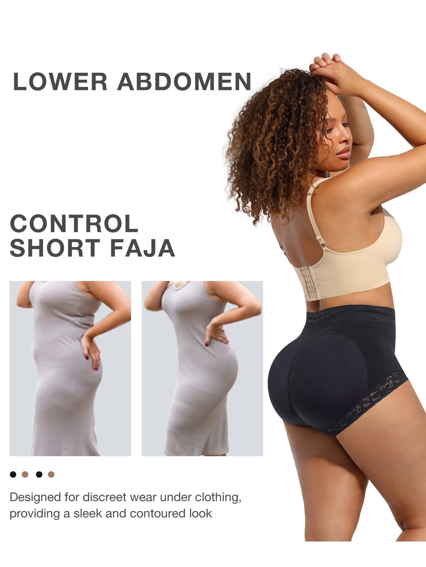 Tummy Control High-Waist Shapewear Panties - Butt Lift, Warmth, Non-See-Through, Nylon/Spandex Blend, Solid Color