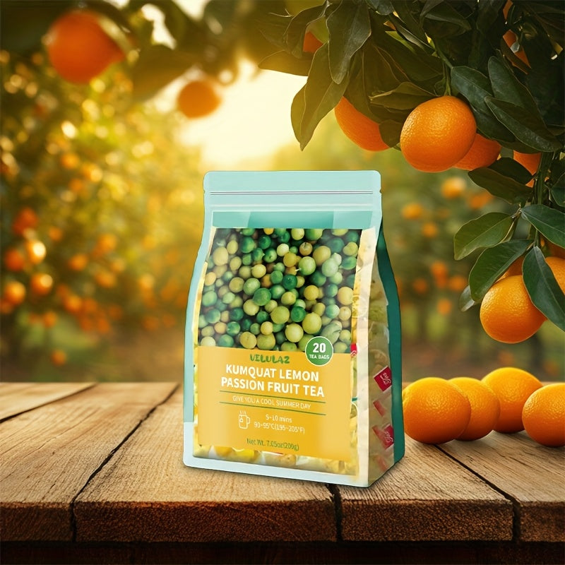 Kumquat Lemon Passion Fruit Tea - 200g - Fruity & Refreshing Herbal Tea - for Tea Lovers - Perfect Gift for Relaxation