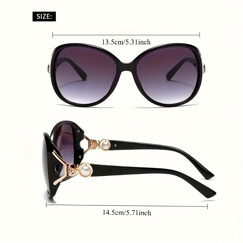 Elegant Retro Fox Head Glasses for Women Featuring a Metal Frame And Pearl Details - Fashionable Eyewear for Daily Use, Comes with a Pink Box, Perfect for Everyday Style | Retro Fox Motif | Made with Polymer Lenses