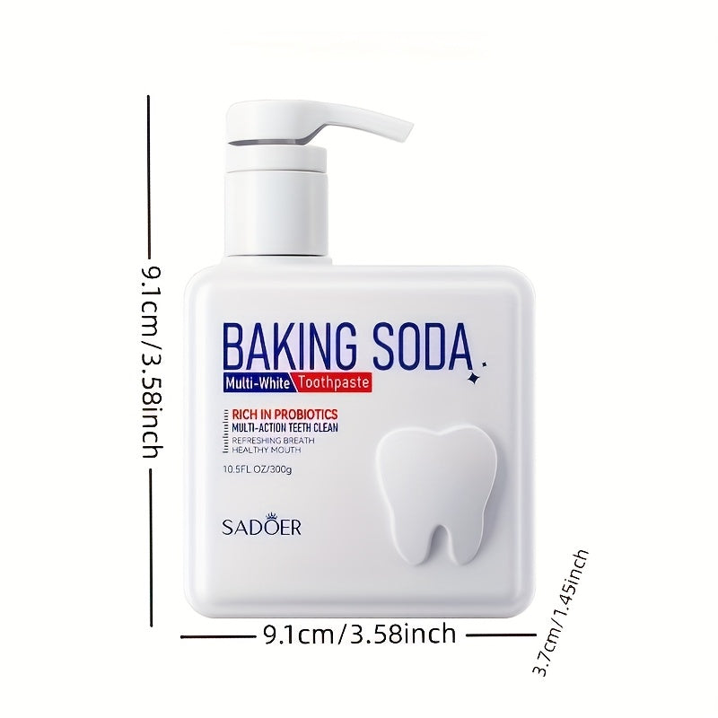 [Probiotic Containing] 300g Probiotic Toothpaste - Large Capacity, Pump Dispenser, Deep Cleaning, Whitening, Fresh Breath