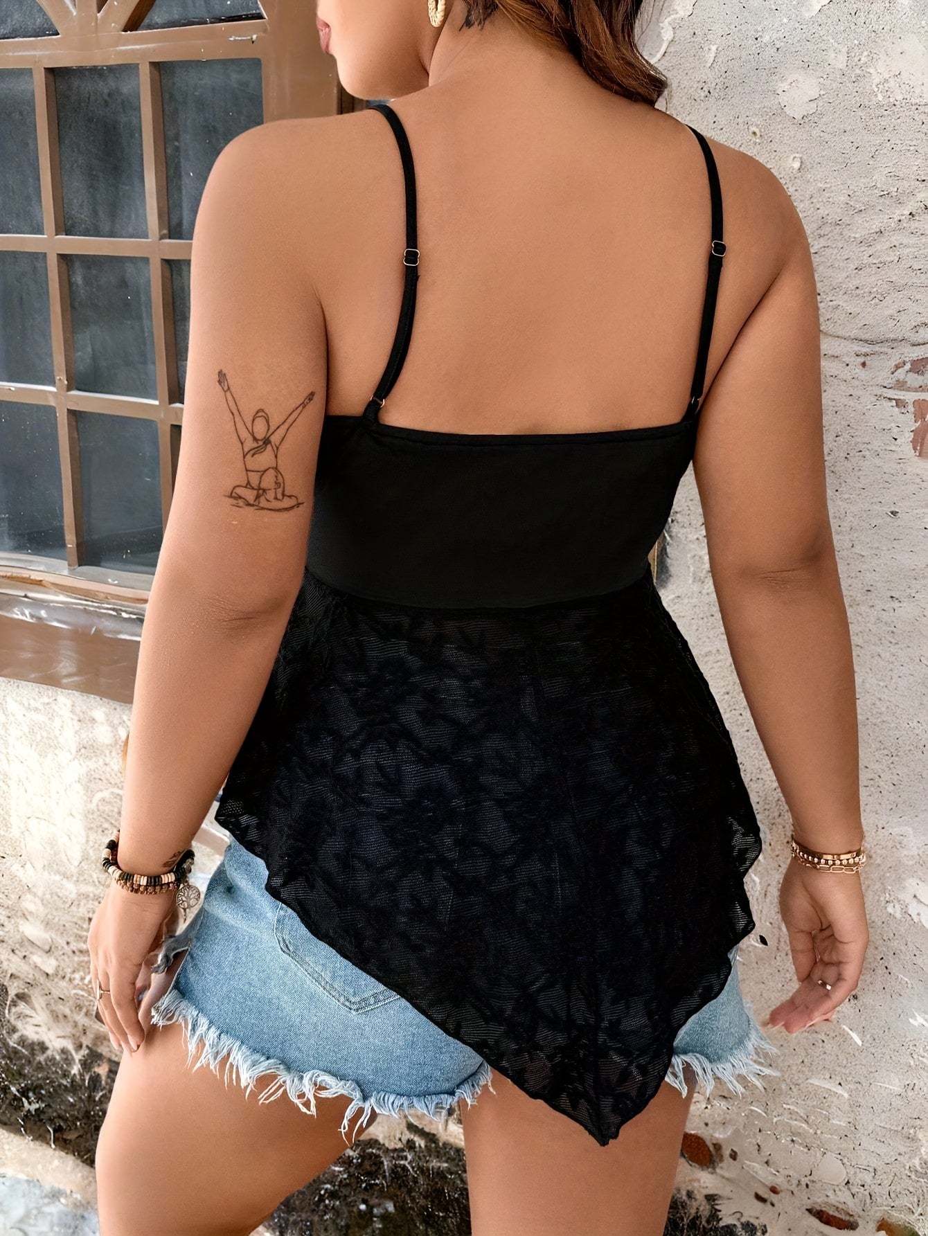 Plus Size, Plus Size Women's Lace Camisole and Vest, Elegant for Valentine's Day