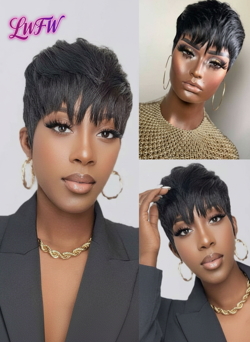 Pixie Cut Wig Human Hair Short Pixie Cut Wig for Black Women Human Hair Wig