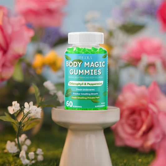Natural Chlorophyll Gummies - Chlorophyll Daily 60 Gummies, Freshens Breath, Natural Body Deodorizing Supplement, Chlorophyll Herbal Gummies For Women And Men