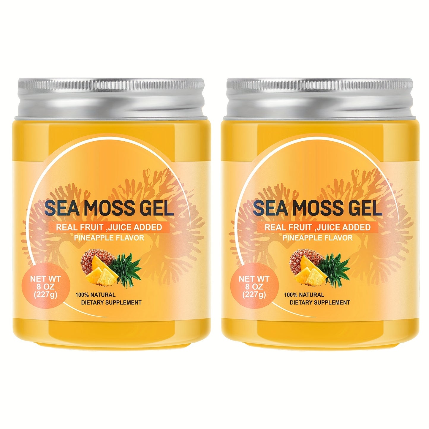 Irish Sea Moss Seamoss Gel Sea Moss Gel Raw Rich In Vitamins & Minerals | Nutritional Supplement | Vitamins and Minerals Wild Harvested, Pineapple Flavor