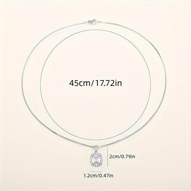 Elegant Vintage-Inspired Zirconia Pendant Necklace for Women - Sparkling Cubic Zirconia, White Golden Plating, Perfect for Bridal, Wedding, and Daily Wear, Daily Occasion Jewelry|Vintageinspired Design|Durable Zirconia, Zirco