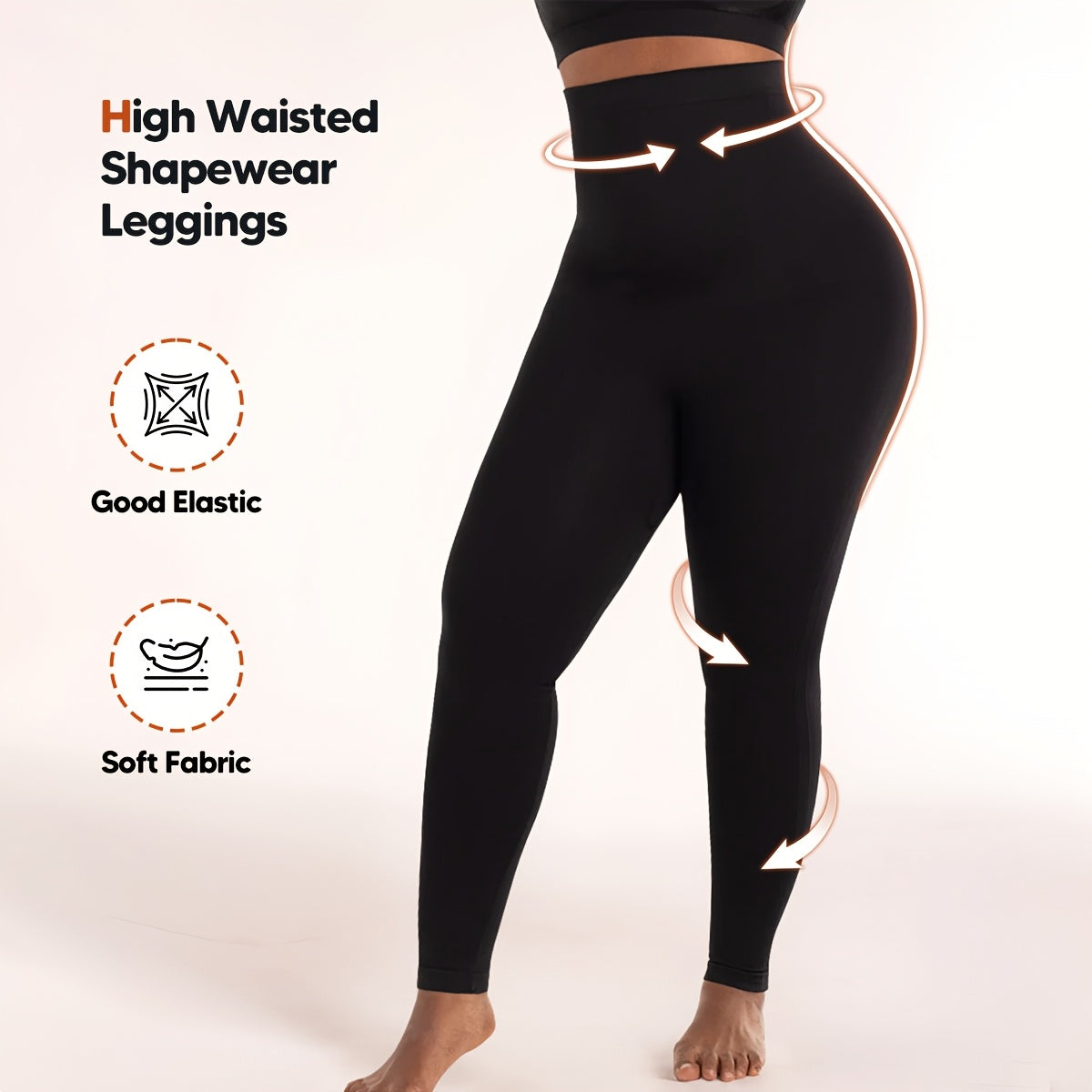 [Butt Lifting Shapewear Pants] High Waist Tummy Control Compression Butt Lifting Long Pants - Winter Autumn Warm Shaping Solid Trousers - Comfy & High Elastic Shapewear