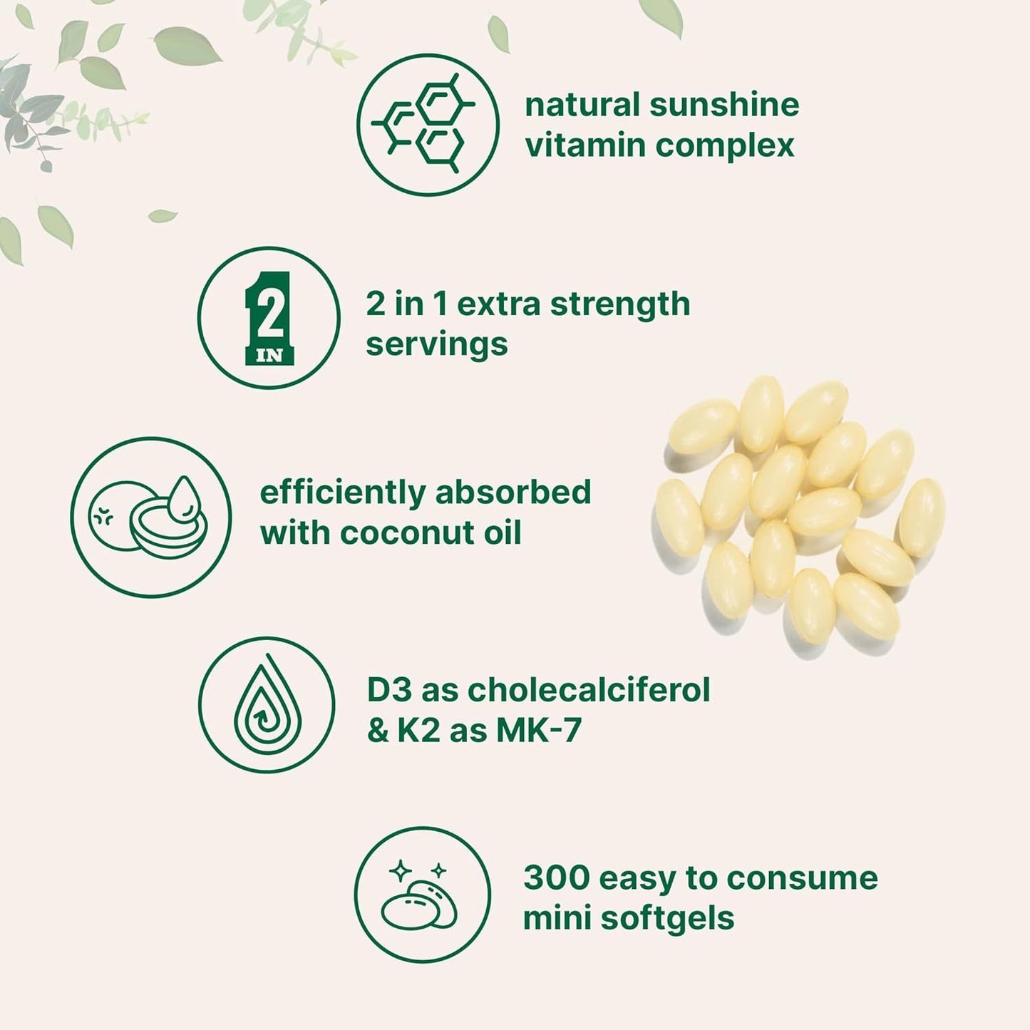 Micro Ingredients, Vitamin D3 10000 iu Plus K2 (MK-7) 200 mcg, 180 Virgin Coconut Oil Softgels| 2 in 1 Vitamins D & K Complex | Supports Calcium Absorption, Bone, Immune, & Heart Health – Easy to Swallow | Local Warehouse