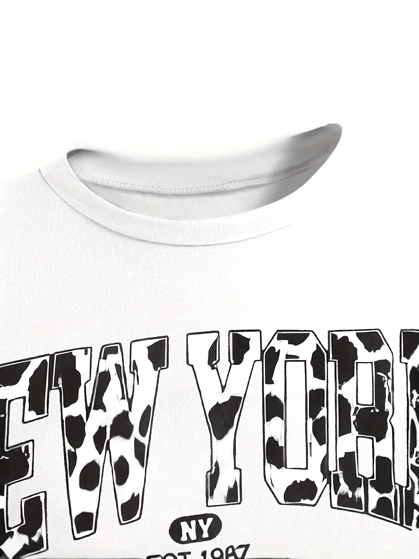 Girl's Outfit Set Stylish 2 piece Girls' Outfit Set - White & Black/White/Gray/Beige/Brown/Blue/Green/Red/Leopard Print - Long Sleeve Tunic Top & High-Waisted Wide-Leg Pants with Belt, Fitted & Flared Design, Round Neck, Mac