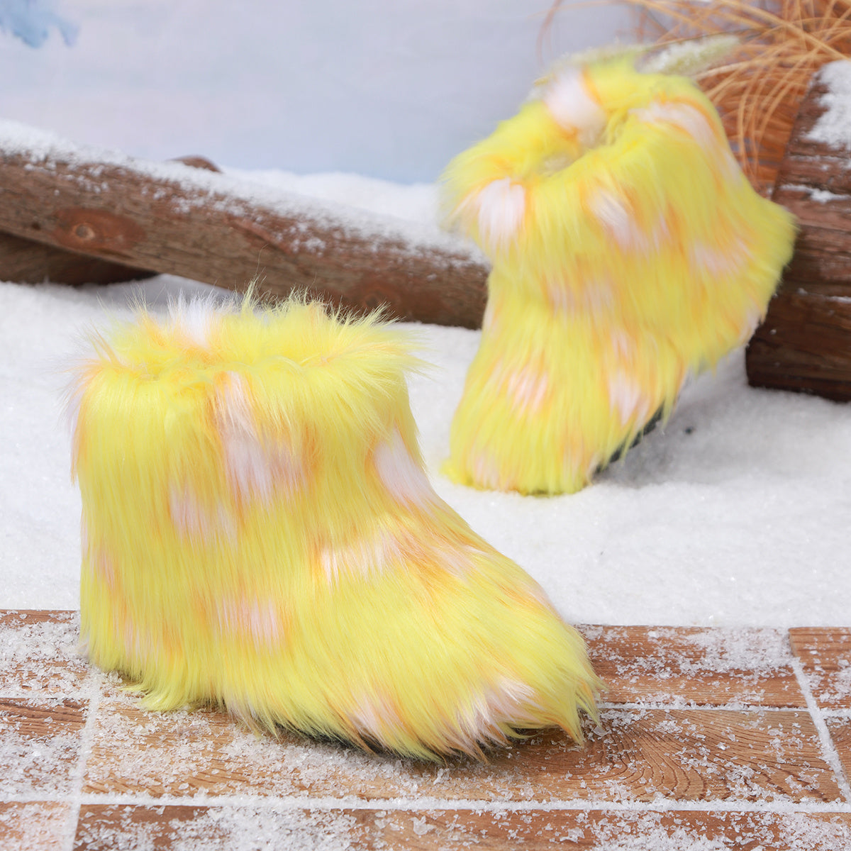 2025 Winter Girls' Outdoor Snow Boots, Multi-Color Tassel Warm Shoes