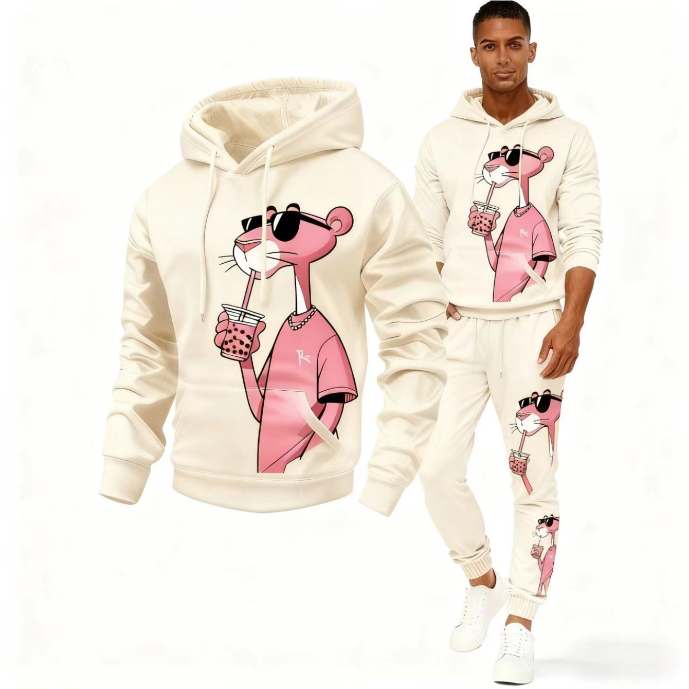 2pcs Men'S Matching Outfit | Casual Round-Neck Long-Sleeve Hoodie and Sweatpants, Suitable for Winter and Autumn, Designed for Sports Activities, Ideal for Thanksgiving, Valentine'S Day, Father'S Day, Halloween, Christmas, Ho