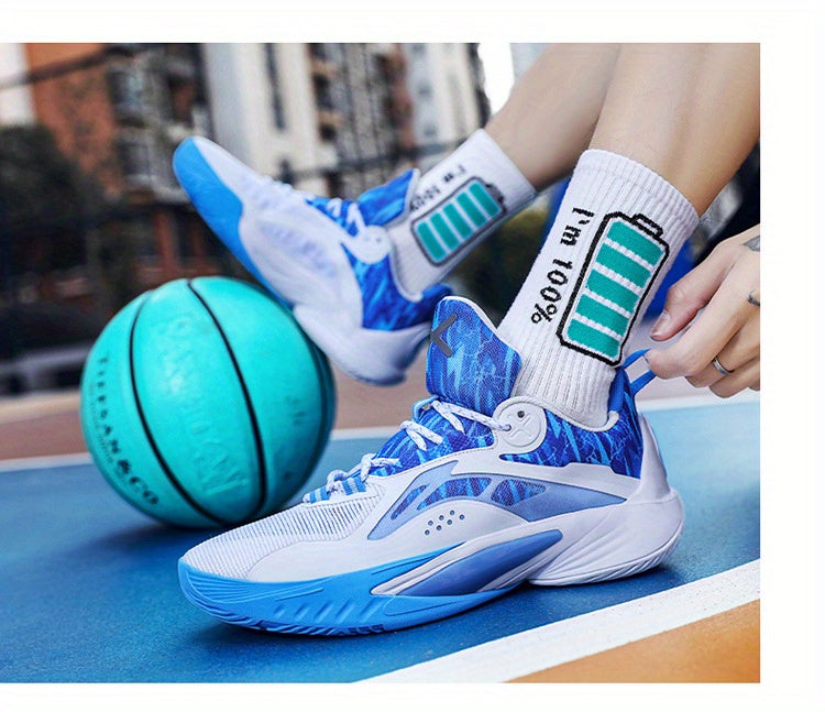 Phantom Cherry Blossom 2025 Men's & Women's Mid-Top Basketball Shoes - Breathable Shock-Absorbing Training Sneakers with Anti-Slip Rubber Sole, Wear-Resistant PU/Fabric Upper for Spring Summer Sports, High Top Sneakers, Shock