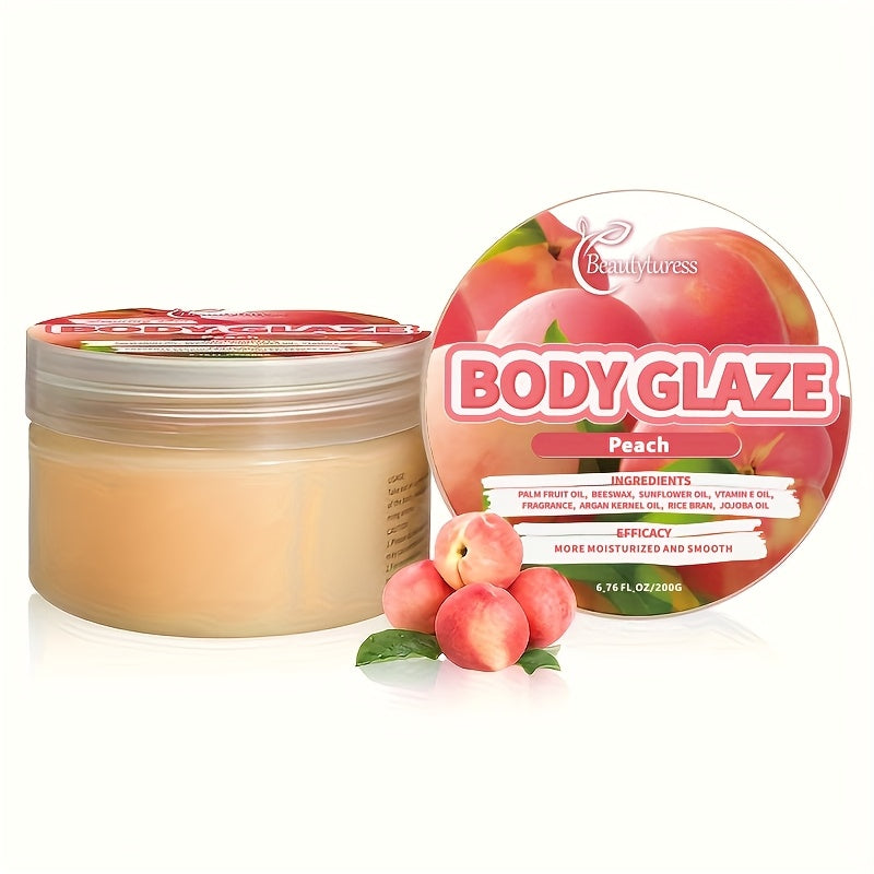 Beautyfress Strawberry Glaze Body Glaze 200g- Moisturizing Body Butter with Shea Butter, Glycerin, Vitamin C- Hypoallergenic, All Skin Types- Long-Lasting Hydration, Soothing Aromatherapy for Dry Skin Care