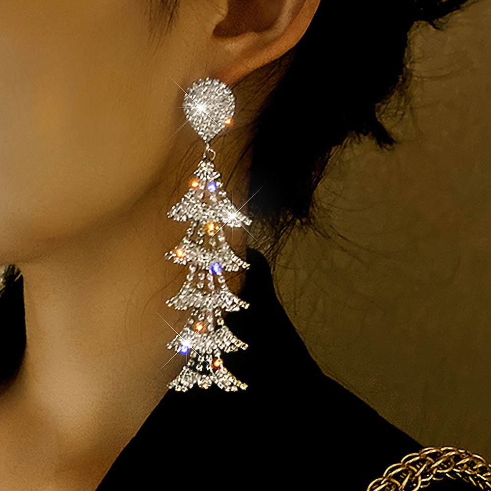 Chic 2pcs Set: Women's Long Geometric Cube Pendant Earrings - Perfect for Parties and Everyday Shines