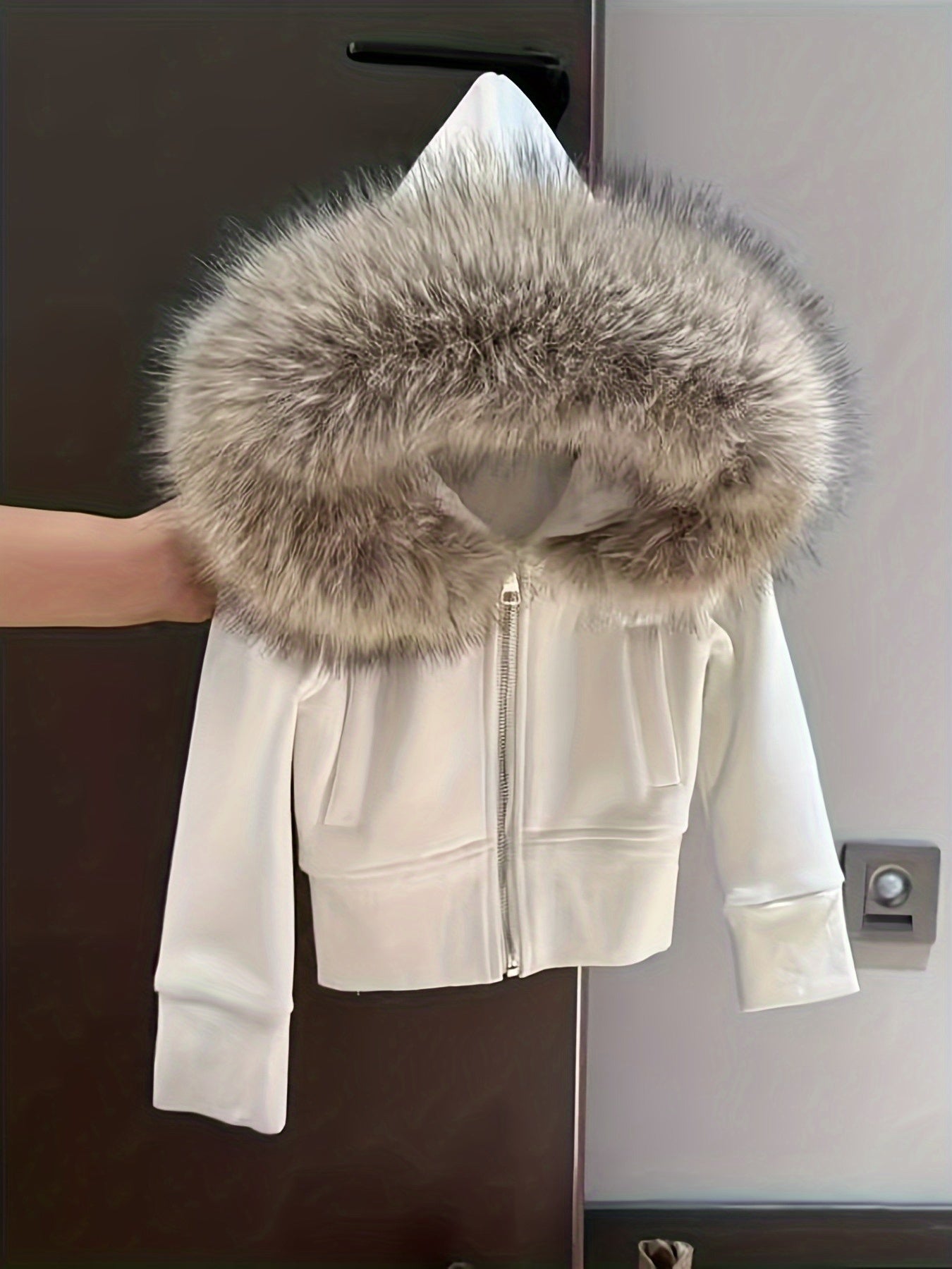 Girls' 2025 New Arrival Plush Lined Hooded Winter Jacket - Allover Coat with Pockets, Warm Outerwear for 8-15 Years, Machine Washable Cold Weather Clothing Suitable for 8-15 Years