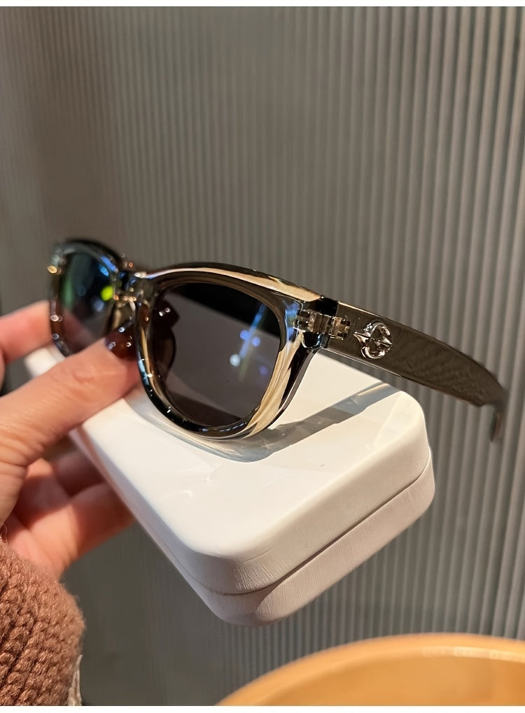 1 Pair of Classic Driving Glasses for Men And Women, Designer Polycarbonate Frame, Resin Lenses, Stylish Fashion Glasses, Including Glasses Cloth Glasses Case, Stylish Glasses Storage Box