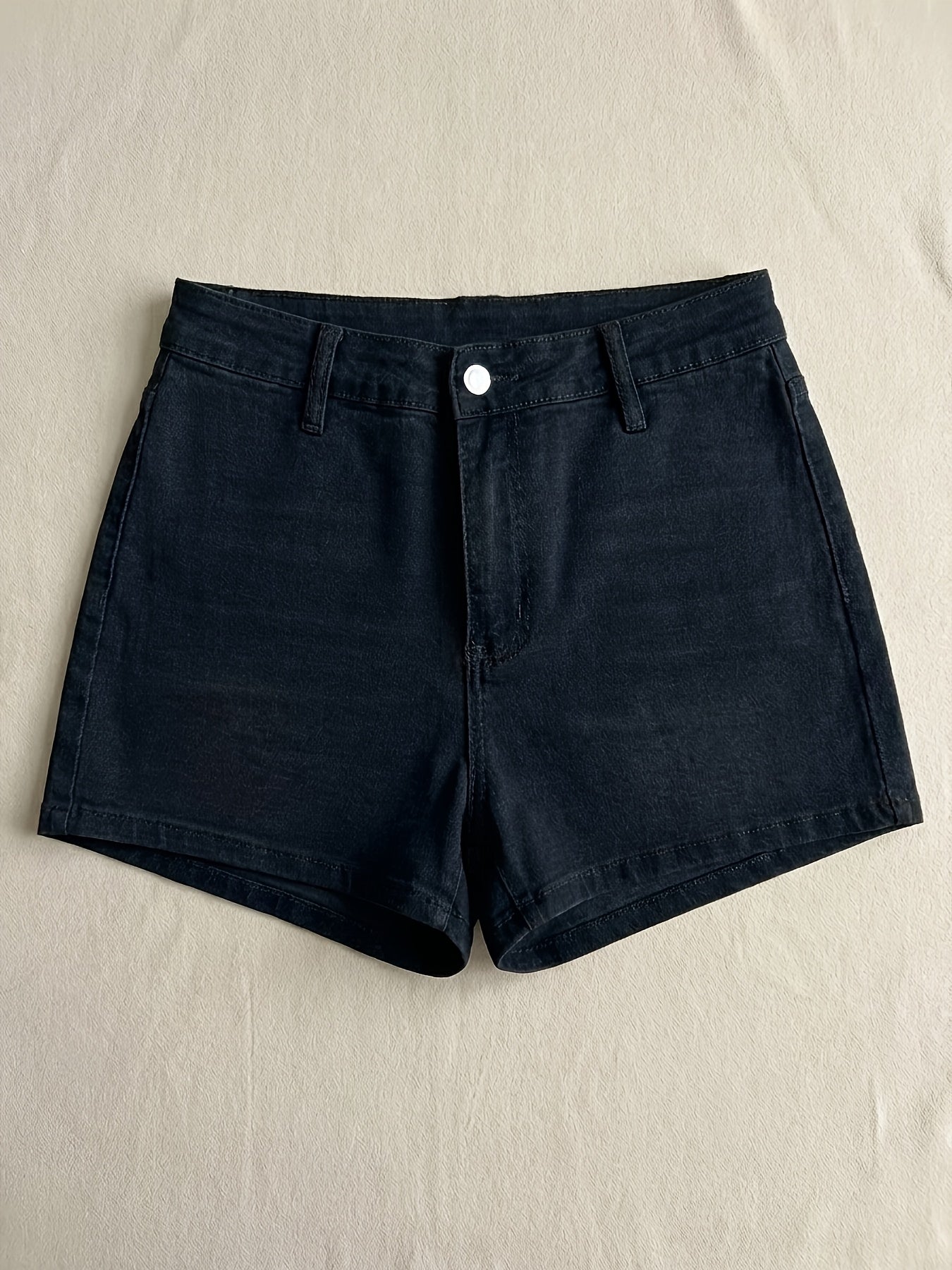 Women's High Waisted Stretchy Denim Shorts Sexy Whiskering Fading Retro Versatile Casual Home Jean Shorts