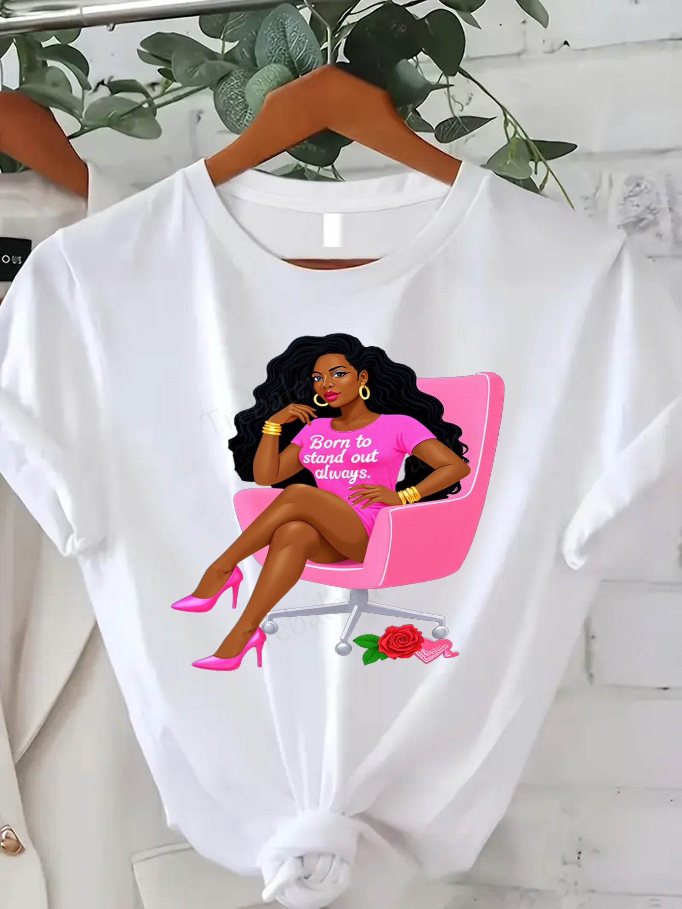 Plus Size - Trebalena Plus Size Women'S T-Shirt - Sexy Pink Floral Graphic Tee with "All of Me" Print, Casual Summer Style, Round Neck, Short Sleeve, 100%, Perfect Gift for Thanksgiving, Halloween & Christmas, Plus Size Blous