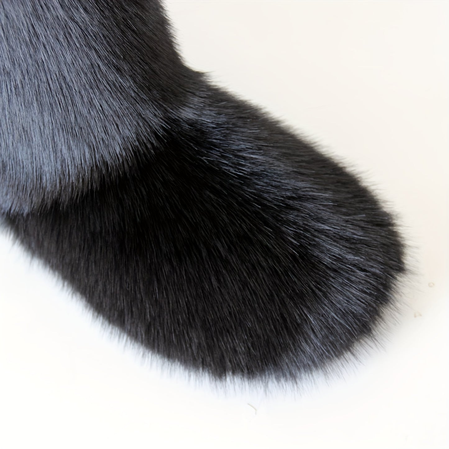 Women's Plush Faux Fur Winter Boots - Furry Mid-Calf (Short) Round Toe Snow Shoes with Sole, Cozy Warm & Soft Inner - White/Black/Coffee Brown//Tortoiseshell - Casual & Party Footwear