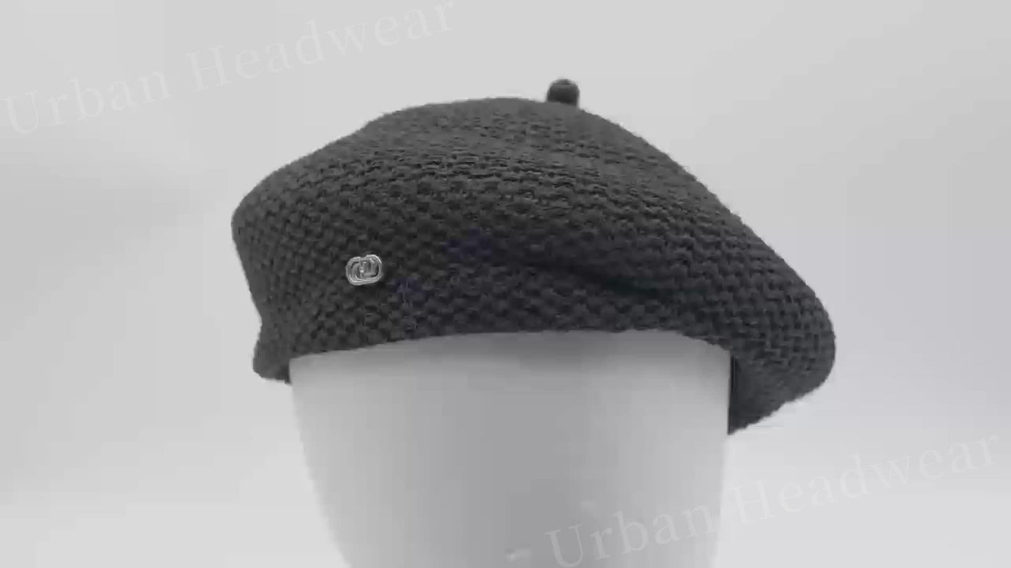2pcs Women's Breathable Beret Hats - Spring & Summer Knitted Painter Caps, Casual Chic, Lightweight Fabric, Fashion Accessory in Black, Beige, and Brown