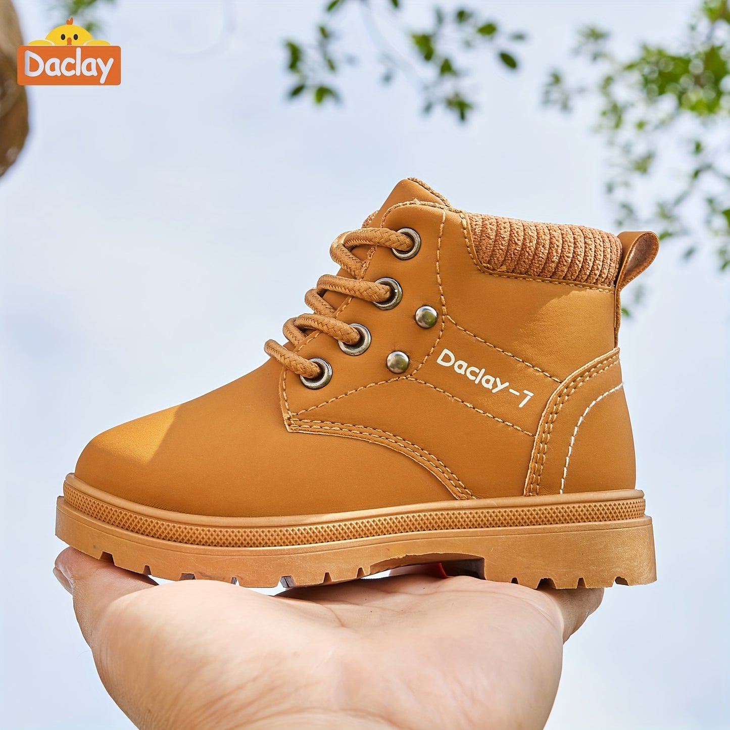 Girls & Boys All-Season Thickened PU Boots with Closure - Pink/White Short/Mid-Calf Outdoor, Round Toe Traction Tread for &, Durable Casual & Footwear (Easy On/Off)