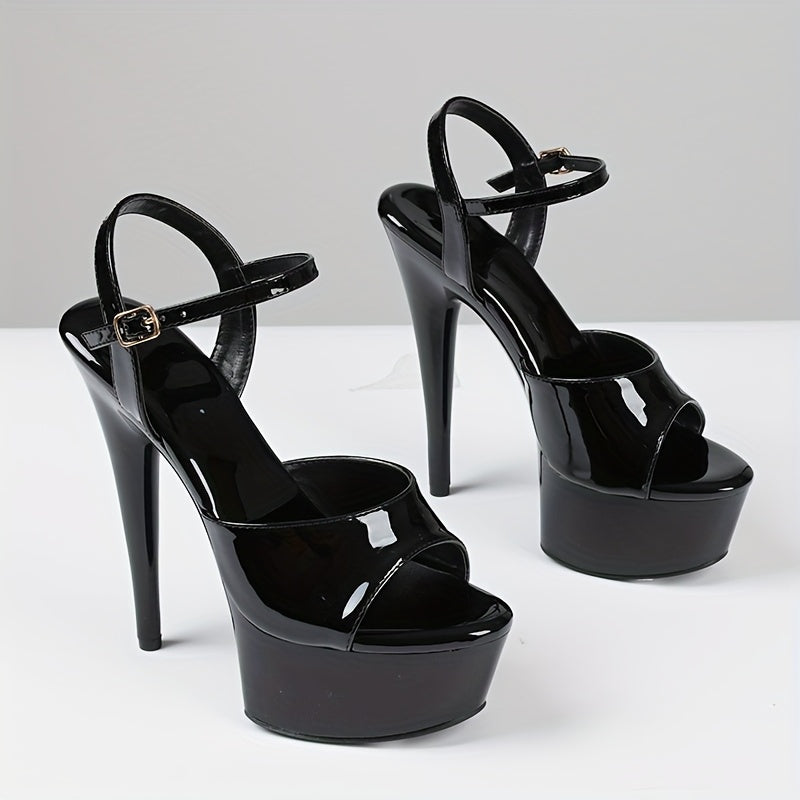 Women'S Platform Stiletto Sandals Platform Thin High Heel Buckle Strap Sandals Sexy Peep Toe Pumps Pole Dance Heel Women Sexy Dress Shoes Wedding Party Summer