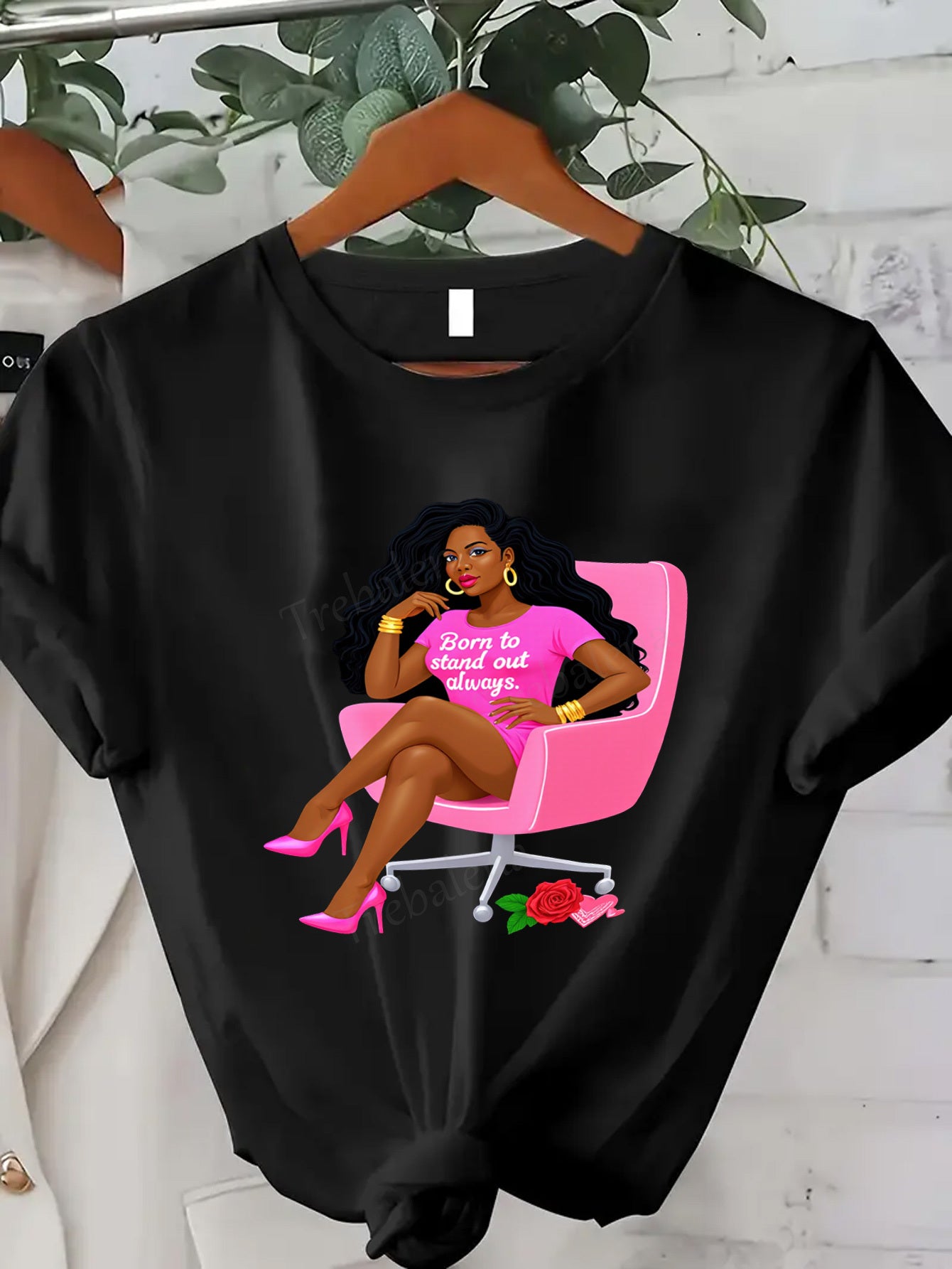 Plus Size - Trebalena Plus Size Women'S T-Shirt - Sexy Pink Floral Graphic Tee with "All of Me" Print, Casual Summer Style, Round Neck, Short Sleeve, 100%, Perfect Gift for Thanksgiving, Halloween & Christmas, Plus Size Blous