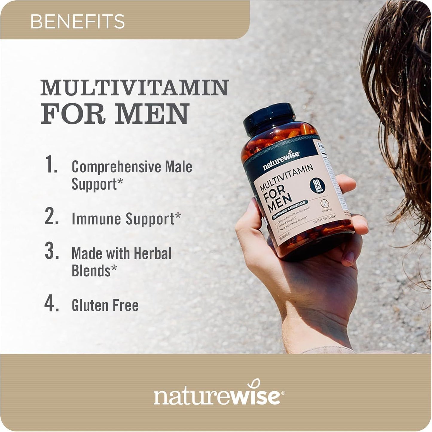 Multivitamin For Men - Complete Mens Multivitamins & Multiminerals With Vitamin A, C, D, E, B12, Zinc & More Essential Vitamins For Men - Mens Vitamins For Energy, Focus, And Mens Health. 60 Capsules