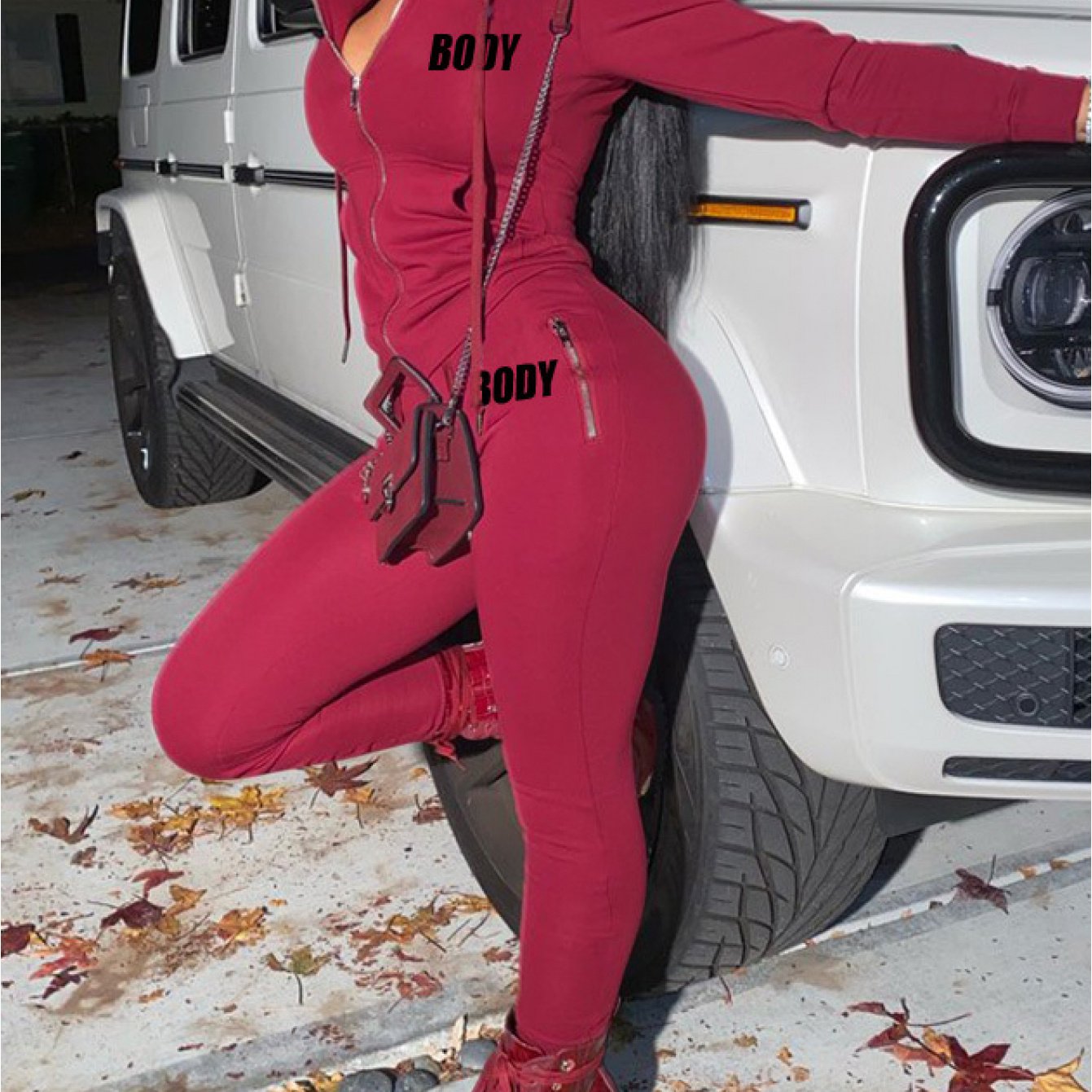 2pcs Women's Shapewear Set with Letter Print & Full Chest Padding - High Neck Zipper Front/Back Matching Outfit,  Initials/Look, Sporty Casual Bodysuit, Machine Washable 2pcs suit for Gym, Dance, Casual Attire