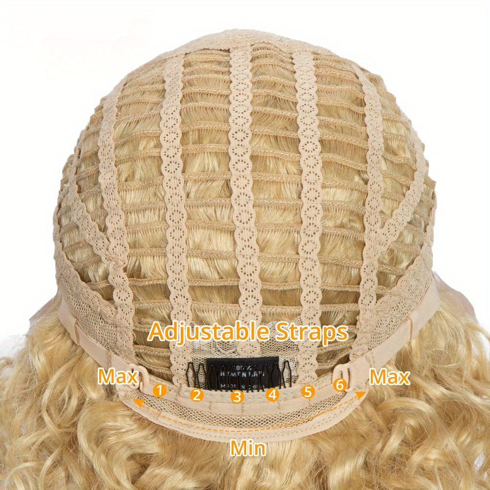 10" Human Hair Afro Wigs Short Curly Wigs for Black Women Lace Front Side Part Wigs (10 Inch, 613)