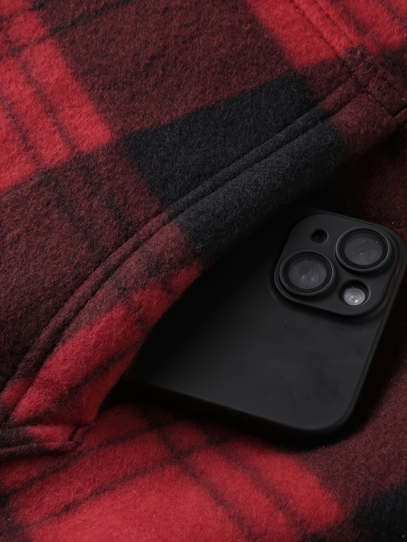 Men's Heavyweight Fleece Hooded Jacket - Full-Zip Sherpa Lining, Thick Winter Coat with Plaid Pattern (Blue/Black/Beige/Brown), Zippered Pockets, Hand Washable, Casual Outerwear for Cold Weather & Everyday Use - Ideal for Ski