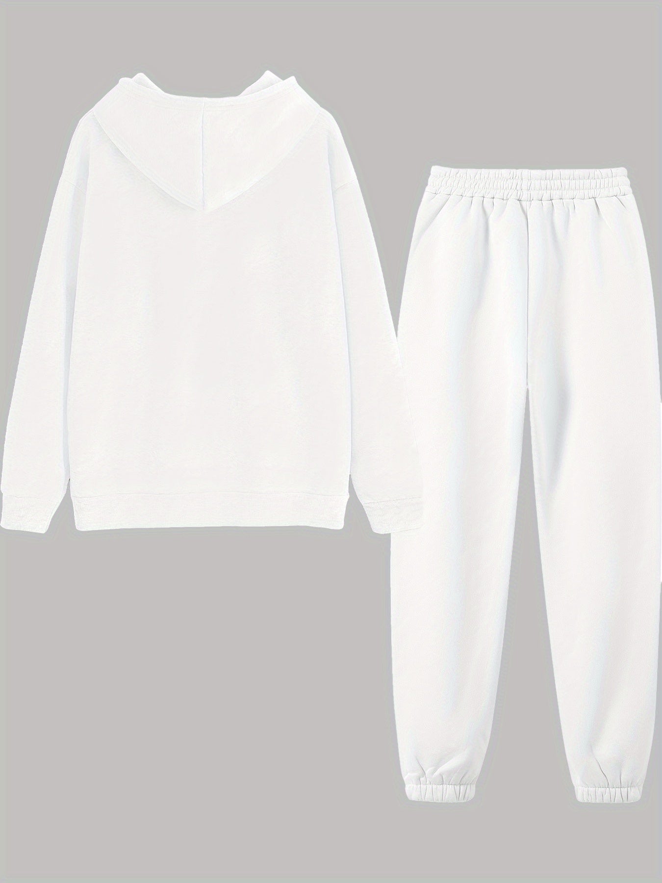 Women'S Casual Two-Piece Set - "Blessed" Print Hoodie & Sweatpants, Cozy Fall/Winter Outfit with Drawstring Waist, Long Sleeve Pullover & Joggers, Casual Wear, |casual Style|drawstring Waistband, Sweater Set