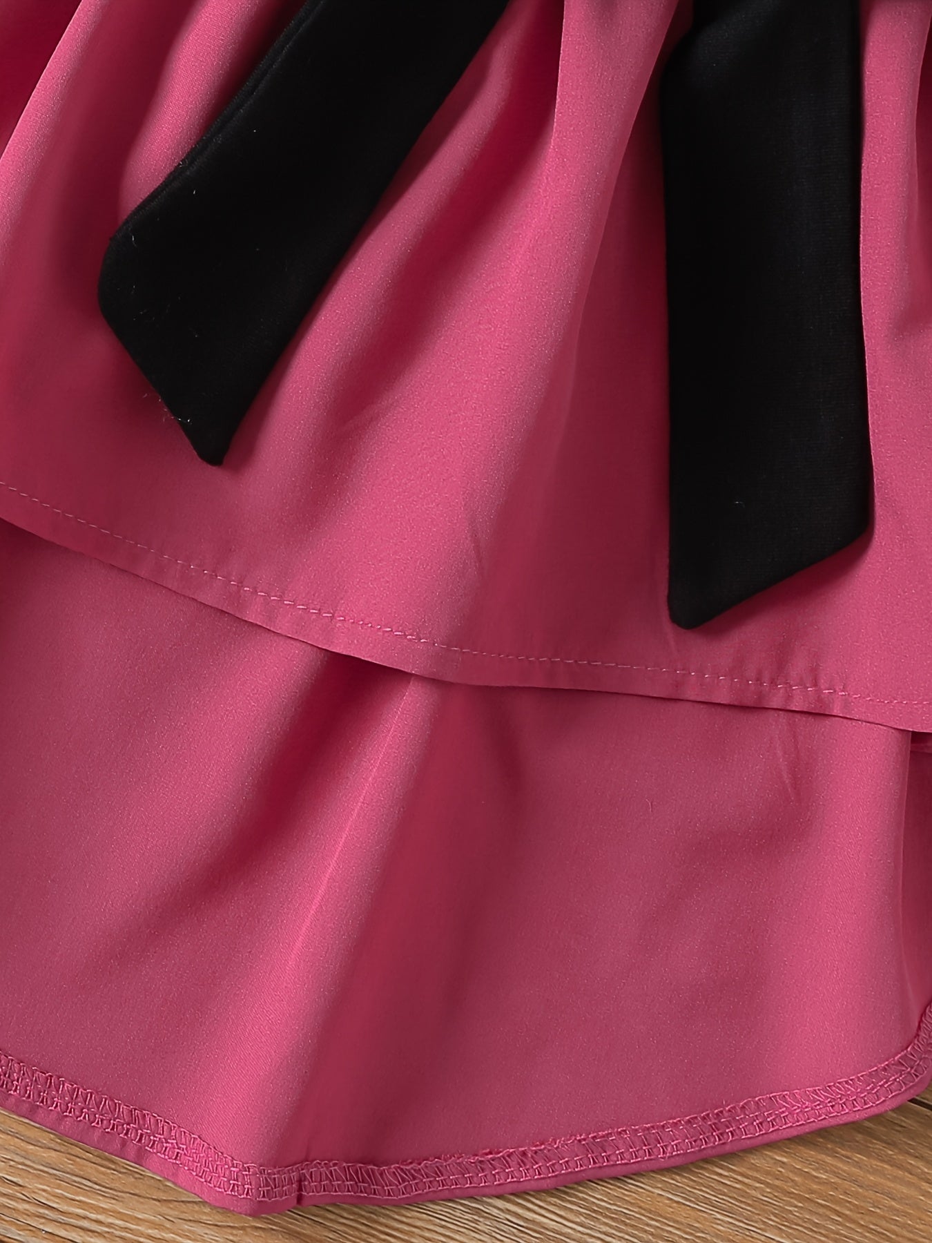 Outdoor Two-Piece Set for Girls, Fashionable Spring/Summer Contrast Belt Flutter Sleeve Half Cardigan with Tie-Waist and Peplum Backless Top + Long Pants, Perfect for Outdoor