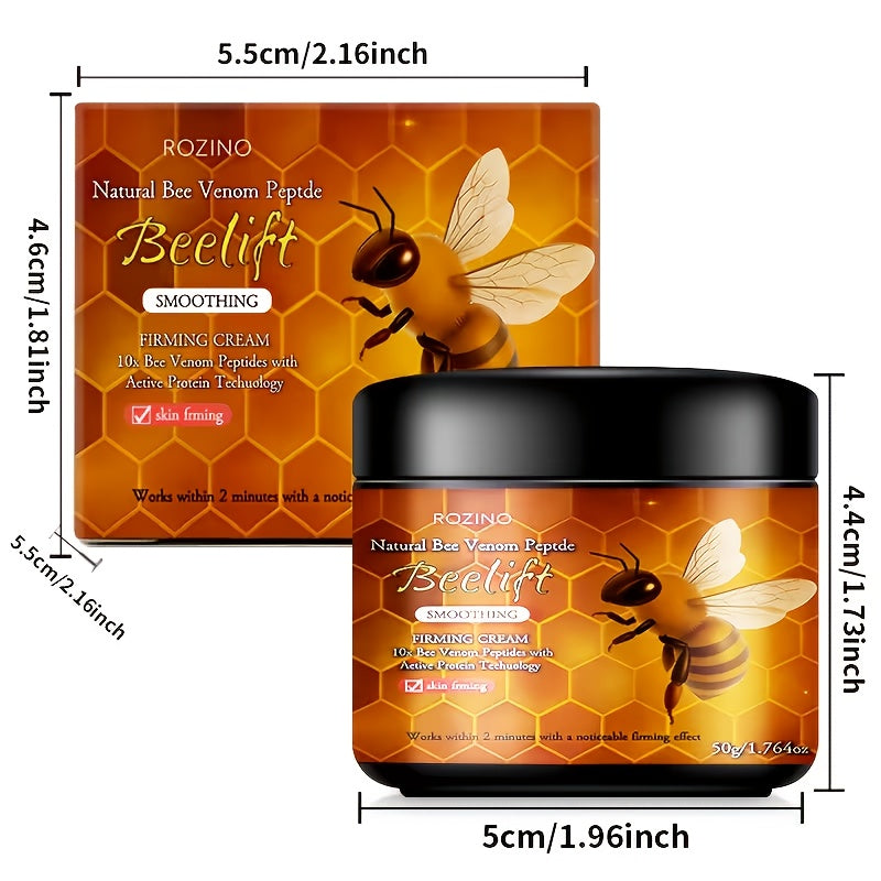 ROZINO Bee Venom Peptide Cream - Natural Beekeeper' Formula To Firm, Lift & Brighten Light Beige | Wrinkle, Cream Suitable For Light Beige Types, & Dry Light Beige Care