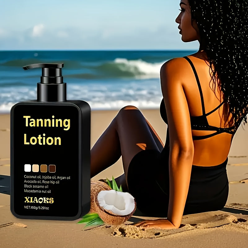 150g Super Dark Self-tanning Lotion - Quick Formulation, Perfect for Summer Beach And Seaside Use, Creating A Bronze Wheat Complexion, Refreshing Moisturizing, Suitable for All Light Beige Light Beige, Preventing Sunburn, Tan