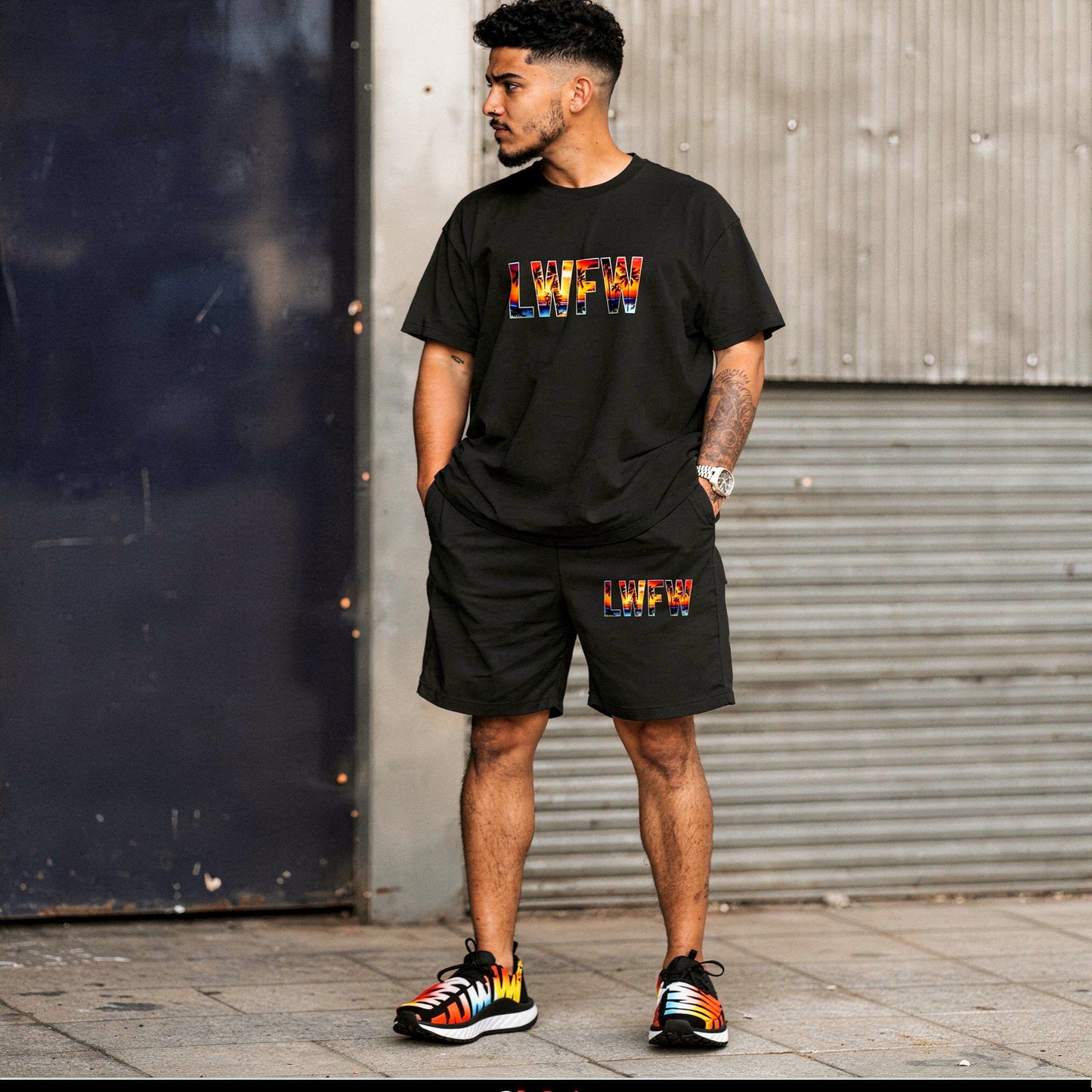 *******LWFW Men Plus Size Short Sleeve and Shorts Set*******