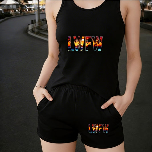 *******LWFW Women's Casual Sleeveless Tank Top and Shorts Set*******