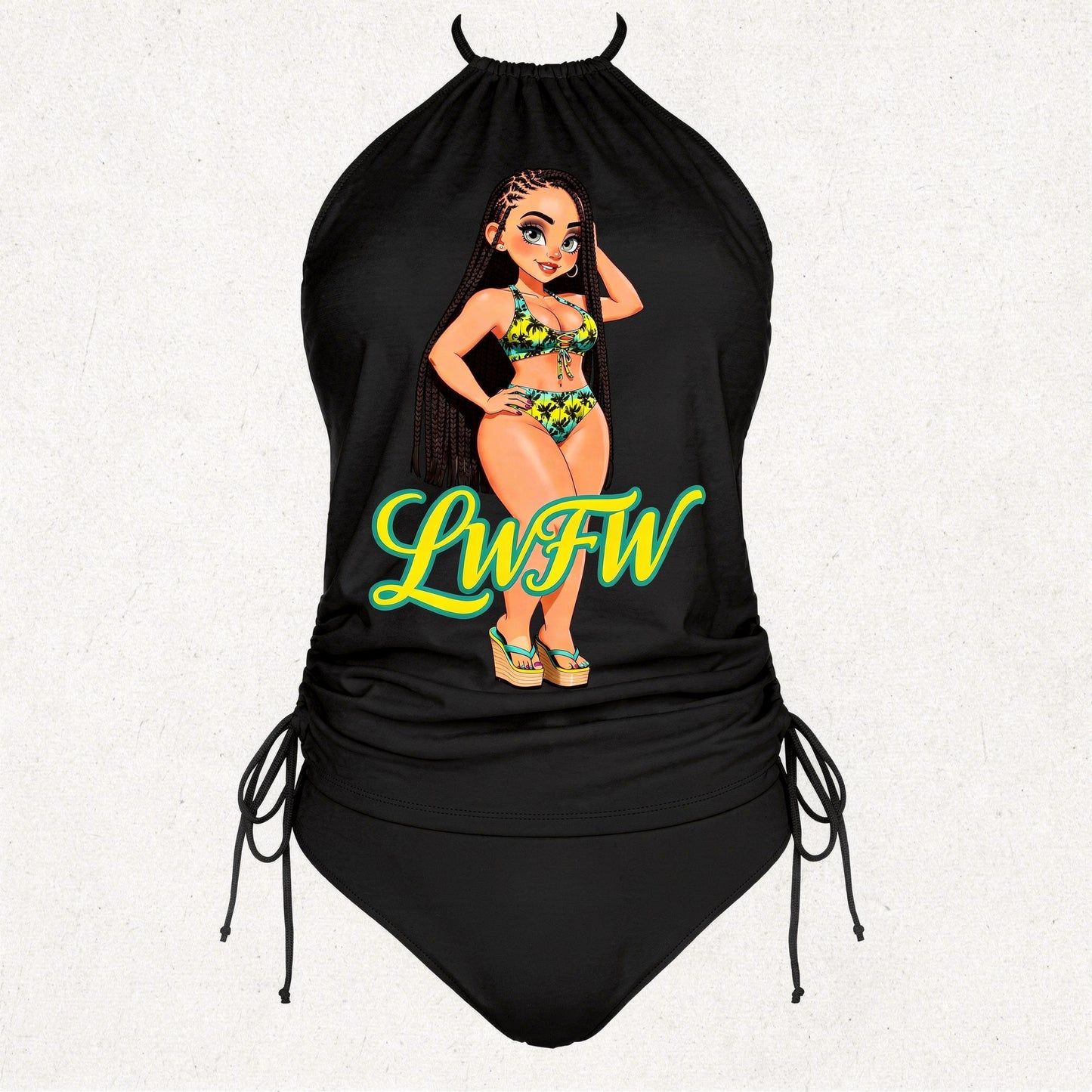 *******LWFW Cute 2-Piece Tummy Control Swimsuit*******