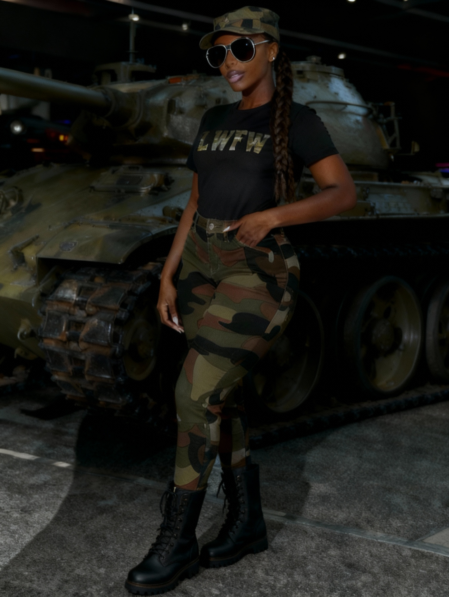 American Fashion Women'S Camouflage Tight Stretch Button Jeans