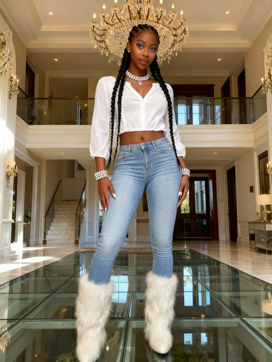 Plus Size High Waisted Slim Fit Solid Color Light Blue Skinny Jeans for Women Full Length Stretchy Denim Jeans