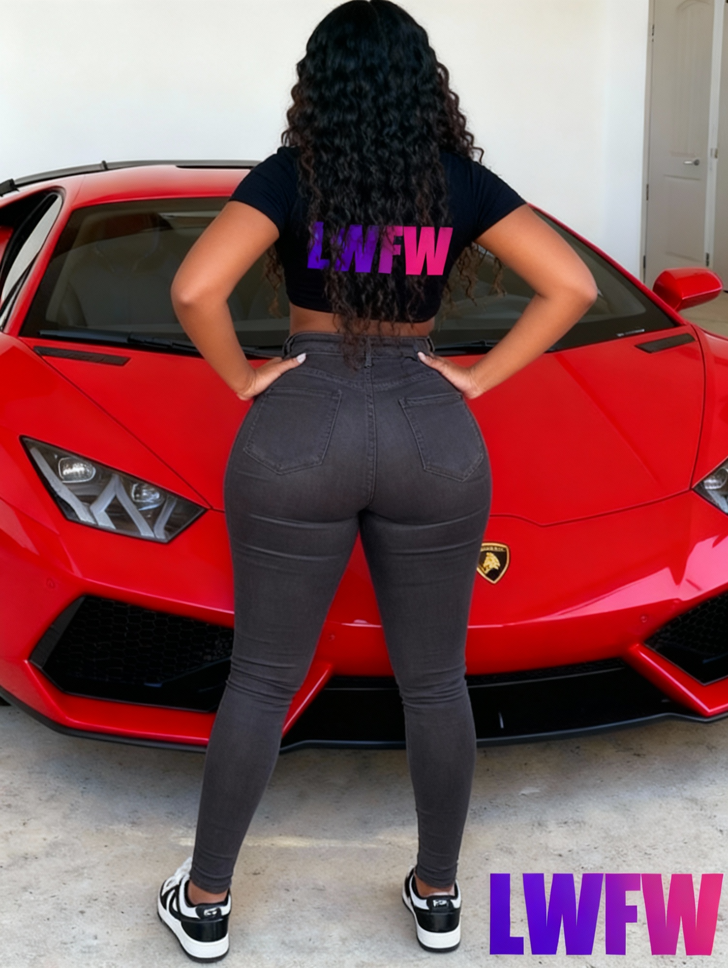 L035 Trendy And Versatile Street Fashion, Pure Black Skinny Stretch Ankle Pants, Women's Jeans.